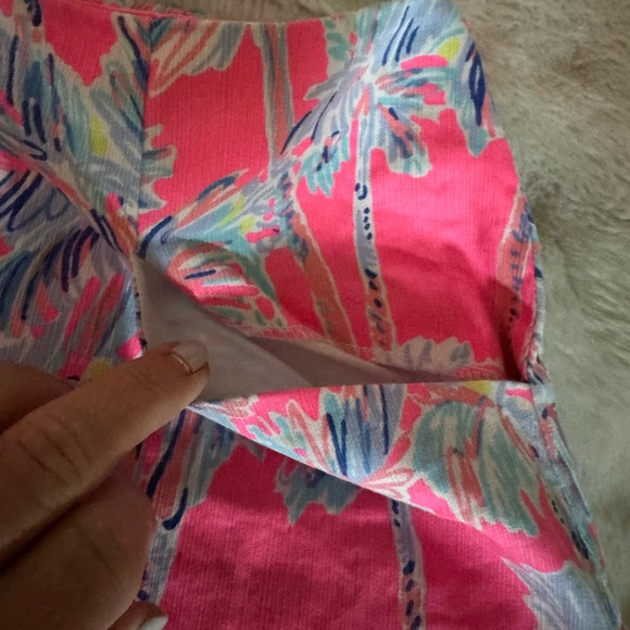 Lilly Pulitzer Pink and Blue Palm Tree Patterned Callahan Skirt Skort Women’s 12 - Picture 2 of 8